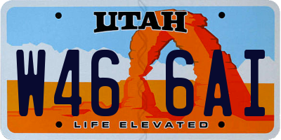 UT license plate W466AI