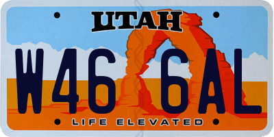 UT license plate W466AL