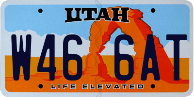 UT license plate W466AT
