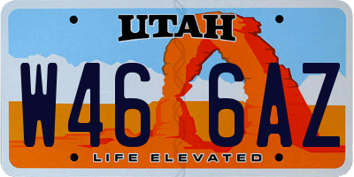 UT license plate W466AZ