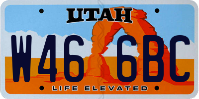 UT license plate W466BC