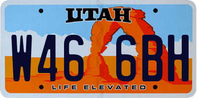 UT license plate W466BH