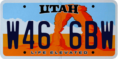UT license plate W466BW