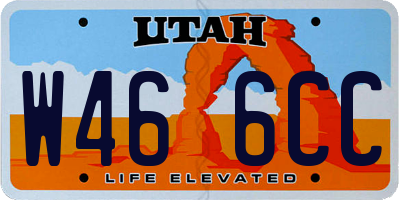 UT license plate W466CC