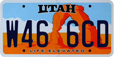 UT license plate W466CD