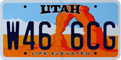 UT license plate W466CG