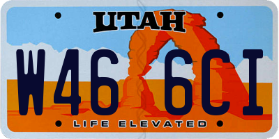 UT license plate W466CI