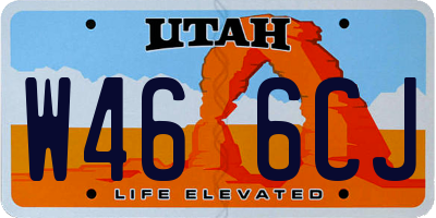 UT license plate W466CJ