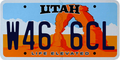 UT license plate W466CL