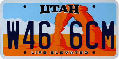 UT license plate W466CM