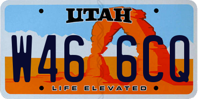UT license plate W466CQ