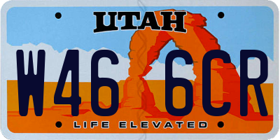 UT license plate W466CR