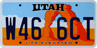 UT license plate W466CT