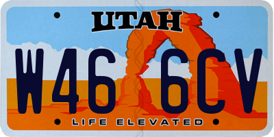 UT license plate W466CV