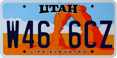 UT license plate W466CZ
