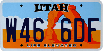 UT license plate W466DF
