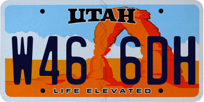 UT license plate W466DH