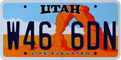 UT license plate W466DN