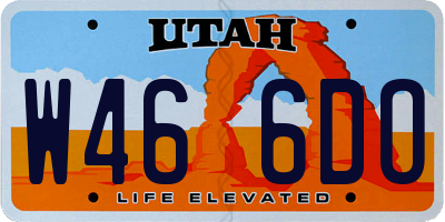 UT license plate W466DO