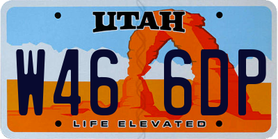 UT license plate W466DP