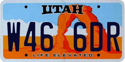 UT license plate W466DR