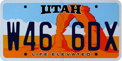 UT license plate W466DX