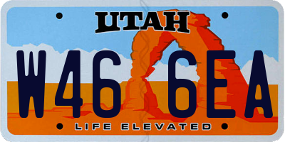 UT license plate W466EA