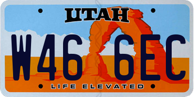 UT license plate W466EC