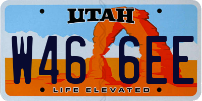 UT license plate W466EE