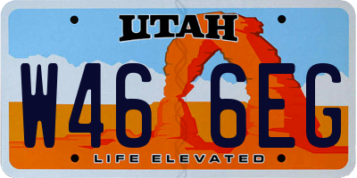 UT license plate W466EG