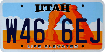 UT license plate W466EJ