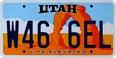 UT license plate W466EL