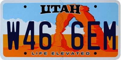 UT license plate W466EM