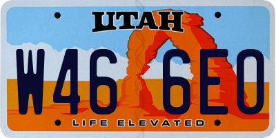 UT license plate W466EO