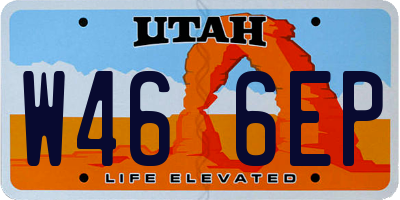 UT license plate W466EP