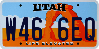 UT license plate W466EQ