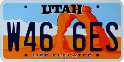 UT license plate W466ES
