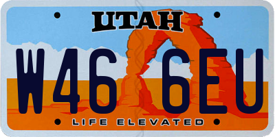 UT license plate W466EU
