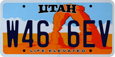 UT license plate W466EV
