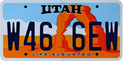 UT license plate W466EW