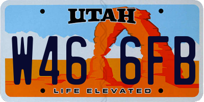 UT license plate W466FB