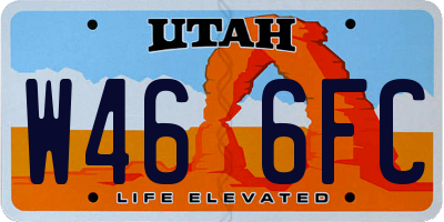 UT license plate W466FC