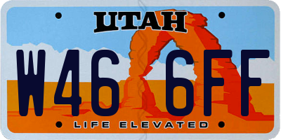 UT license plate W466FF