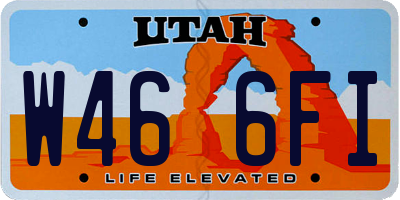 UT license plate W466FI