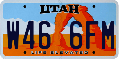 UT license plate W466FM
