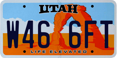 UT license plate W466FT