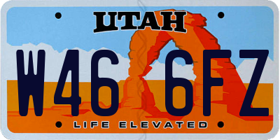 UT license plate W466FZ