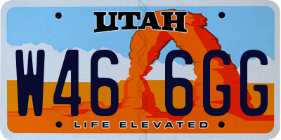 UT license plate W466GG