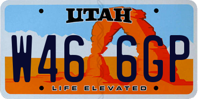 UT license plate W466GP