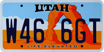 UT license plate W466GT